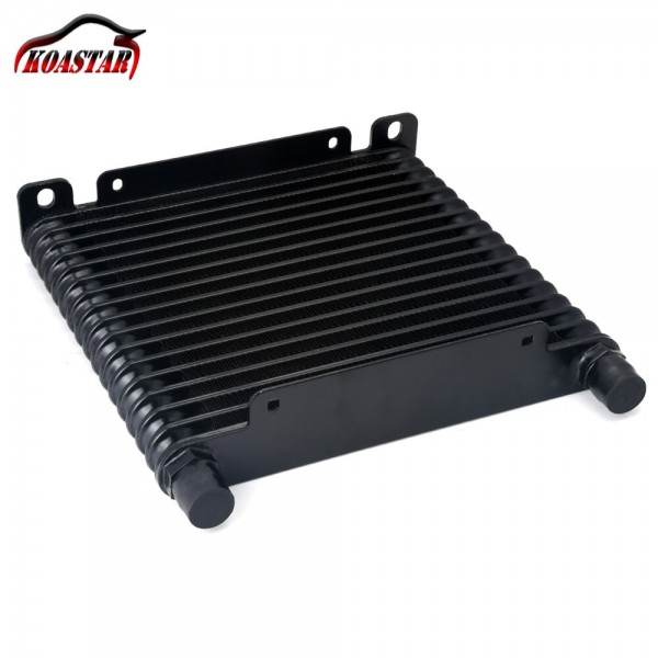 Design Universal 10 13 15 17 Row 10AN Oil Cooler Black Aluminum Transmission Oil Cooler Radiator
