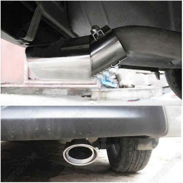 Universal Car Vehicle Stainless Steel Tail Throat Exhaust System Muffler Pipe