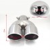 Universal Car Inlet Double-Barrel Rear Exhaust Tip Tail Pipe Muffler Outlet Stainless Steel Car Accessories