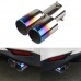 Interface 63mm Single/Dual Outlet Universal Car Exhaust Tip Stainless Steel Auto Muffler Tail Pipe Car Accessories for 1.5L-2.67.6 oz