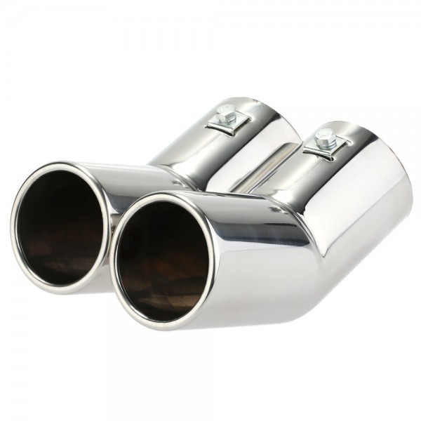 Dual Pipes Stainless Steel Exhaust Tail Pipes Muffler Tips for VW Golf 4 Bora Jetta Car Accessories Car Styling