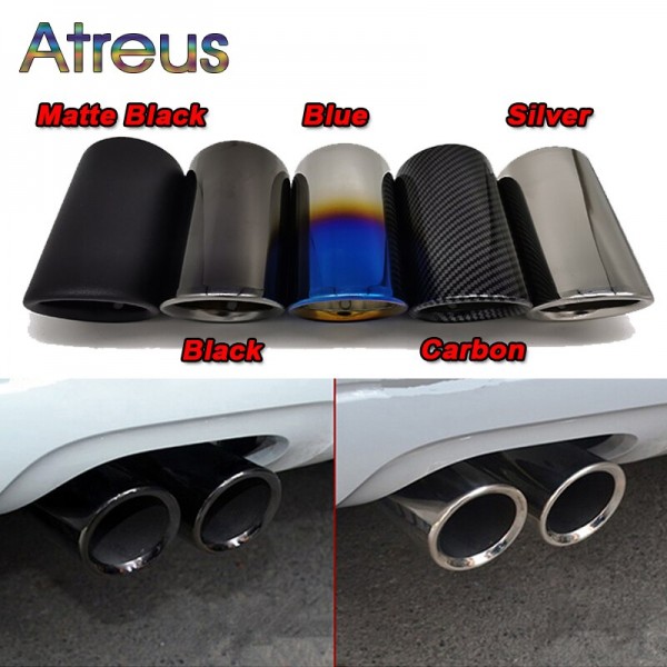 For Audi A4 B8 A3 8V 8P A1 Q5 A5 Volkswagen VW Passat B7 CC  Tiguan Car Exhaust Pipe Muffler Tip Cover Car-Styling Accessories