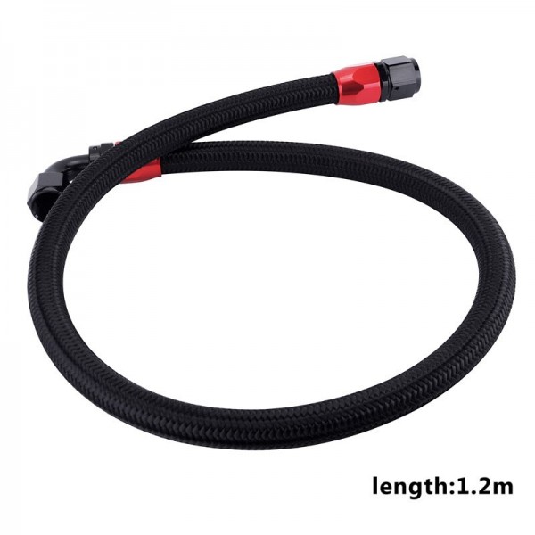 AN10 Braided Oil Fuel Hose Line Kits 3.94 ft. Hose Line With Installed 0 90 Degree Swivel Hose End Fitting