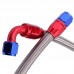AN10 Braided Oil Fuel Hose Line Kits 3.94 ft. Hose Line With Installed 0 90 Degree Swivel Hose End Fitting