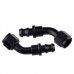 AN8 Rubber Push-On Air Fuel Hose Push Lok Loc Lock Line Tube With 0/45/90/180 Degree Hose Ends Adapter Fitting Black