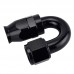 Aluminum AN10 Swivel PTFE Hose End Fitting Black Straight Elbow 45 90 180 Degree For Oil Fuel Line