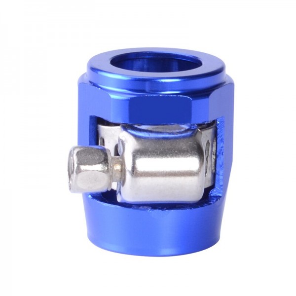 AN4 6 8 10 12 Oil Fuel Hose Clamp End Finisher HEX Finishers Aluminum Hose Connectors Hose Clamps Blue