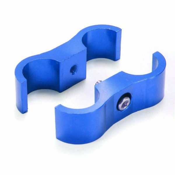 AN6 Braided Rubber Hose Line Clamp Aluminum Anodized Line Separator Separator Divider Clamp Kit Black Blue