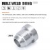Aluminum AN10-AN Straight Male Weld Fitting Adapter Weld Bung Nitrous Hose Fitting WOWSL617-7210