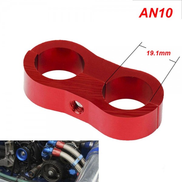 AN10 Braided Rubber Hose Line Clamp Aluminum Anodized Line Separator Separator Divider Clamp Kit Black Blue