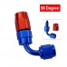 AN4 Oil Fuel Swivel Hose Anoized Aluminum Straight Elbow 45 180 Degree Hose End Oil Fuel Reusable Fitting
