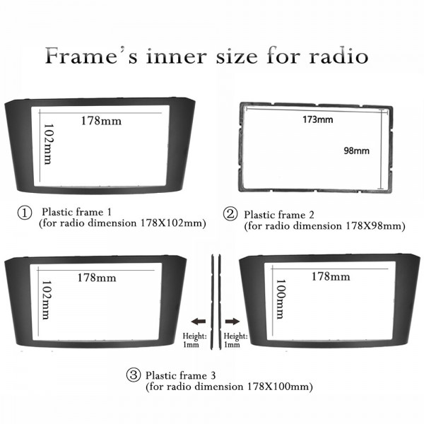 Double 2 Din Car Radio Fascia for TOYOTA Avensis Frame Panel Stereo Face Plate Audio Bezel Facia dash Mount Kit Adapter Trim