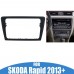 2Din Car Radio Panel Fascia Stereo Fascia Frame Panel Dash Mount Kit Adapter Trim Bezel Fascia for Skoda Rapid 2013