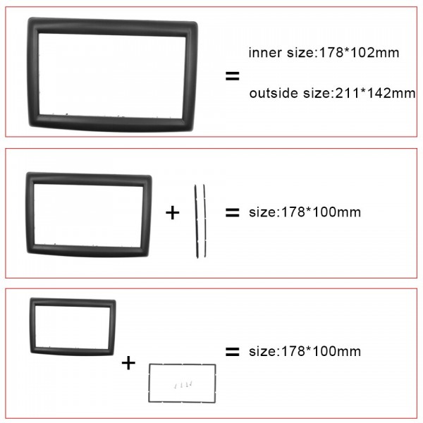 2Din / 2 din Frame For RENAULT Megane II 2003-2009 DVD Stereo Fascia Panel Plate Mounting Dash Installation Trim Kit Bezel