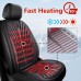 Karcle Heated Car Seat Cover 12/24V Universal Heating Cushion Warm for Winter Non-Slip Universal Auto Seat Covers Seat Heater