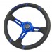 Spceddy MCX Universal 14inch 350mm Racing Steering Wheel PVC Leather Red Spoke Steering Wheel Sport Car Accessories With Logo
