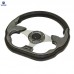 320mm Universal PU Leather Racing Sports Auto Car Steering Wheel with Horn Button 12.5 inches Carbon Look