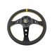 14inch 350mm Car Steering Wheel PVC Leather Steering Wheel Deep  Type Steering Wheel