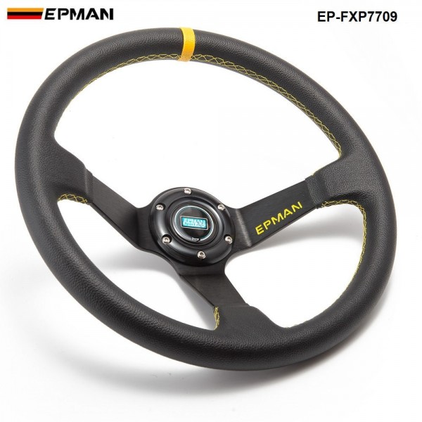14inch 350mm Epman Deep Corn Drifting PVC Steering Wheel  Universal Car Auto Racing Steering wheels