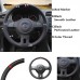 Black PU Artificial Leather Red Marker Car Steering Wheel Cover for Volkswagen Golf 6 Mk6 VW Polo MK5 2010-2013