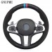 DIY Black Genuine Leather Suede Car Steering Wheel Cover for BMW M Sport G30 G31 G32 G20 G21 X3 G01 X4 G02 X5 G05 G14 G15 G16