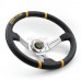 Car Universal 350MM leather steering wheel PVC Racing steering wheel sports Auto parts modification