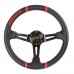Car Universal 350MM leather steering wheel PVC Racing steering wheel sports Auto parts modification