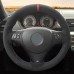 Hand-stitched Black Genuine Leather Suede Car Steering Wheel Cover for BMW M Sport M3 E90 E91 E92 E93 E87 E81 E82 E88