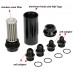 44mm Fuel filter with 2pcs AN6 and 2pcs AN8 adaptor fittings with 60micron steel element PQY5565