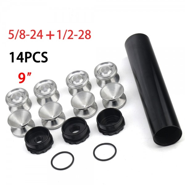 9 Inch Car 5/8-24 1/2-28 Fuel Filter + 8 Pcs D Cell Storage Cups Solvent Trap Kit For NaPa 4003 WIX 24003, 1.75" OD, 1.375" ID