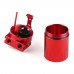 Oil Catch Can Reservoir Tank Universal With Mini Filter Breather Baffled Aluminum with 9mm &15mm Fittings Oil Dipstick