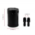 2 Port Oil Catch Can Tank Fuel Tank Racing Baffled With Drain Valve Air Oil Separator Universal Black Anodized