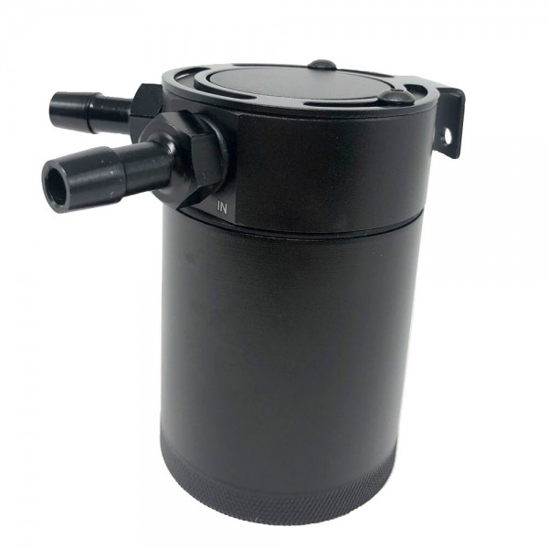 Universal 2 Port Anodized Oil Catch Can With Baffled Petrol Diesel Turbo Tank PCV Valve Reservoir