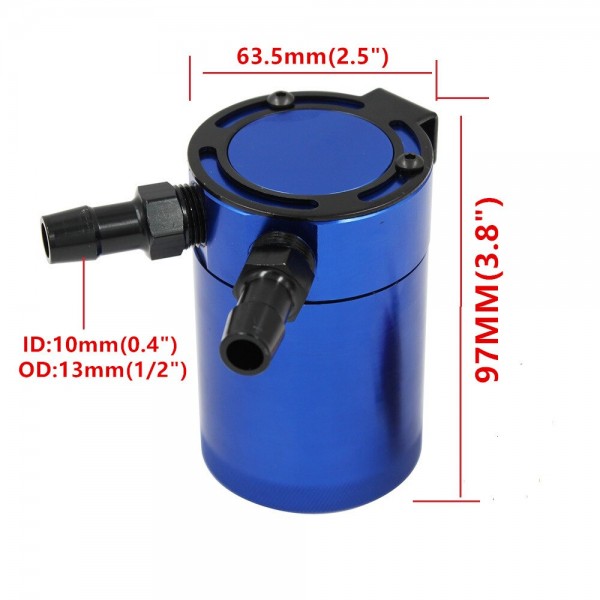 2 3 Ports Baffled Oil Catch Can Tank Reservoir With Removable Vavle Fuel Oil Seperator Air Car Racing Refitting Parts