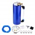 Universal 15.22 oz Aluminum Racing Oil Catch Tank Can Round Can Reservoir Turbo Oil Catch Can Fuel Catch Tank