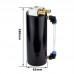 Universal 15.22 oz Aluminum Racing Oil Catch Tank Can Round Can Reservoir Turbo Oil Catch Can Fuel Catch Tank