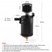 Universal Racing Baffled Aluminum 2-Port Oil Catch Can Tank With Drain Valve Breather Filter Air Oil Separator
