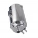 67.6 oz Aluminium Polished Round Oil Catch Can Tank With Breather Filter