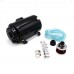 67.6 oz Aluminium Polished Round Oil Catch Can Tank With Breather Filter Fuel Tank