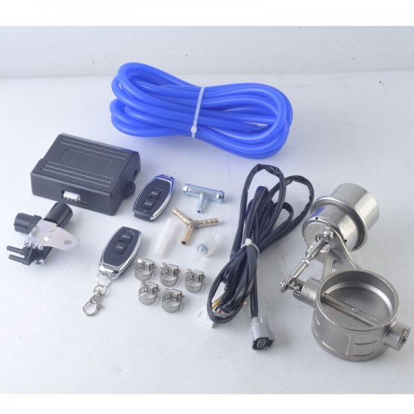 Exhaust Control Valve Set With Vacuum Actuator CUTOUT 2 2.36 2.5 2.75 3 inch Pipe CLOSE STYLE with Wireless Remote Controller