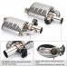 Stainless Steel 2.5 3 Slant Outlet Tip Inlet Variable  Exhaust Muffler With Vacuum Exhaust Cutout Electric Control Valve Kit
