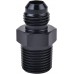6AN AN6 Flare to 3/8 inch NPT Male Straight Fitting Union Flare Adapter Aluminum Black