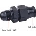 6AN Male Flare to 5/16" Fuel Hardline Tube Fitting Adapter Connector Aluminum Alloy Black Anodized Straight
