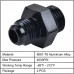 4AN Male Flare to M12 x 1.5 Male Metric Thread Fitting Adapter Straight Aluminium Alloy Black 2Pcs