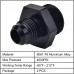 6AN to 8AN, 6AN Flare to 8AN ORB Male Adapter Fitting Aluminum Alloy Black 2Pcs