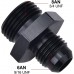6AN to 8AN, 6AN Flare to 8AN ORB Male Adapter Fitting Aluminum Alloy Black 2Pcs