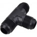 8AN Male Flare Tee Fitting Adapter T Union Fuel Hose Aluminum Black