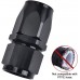 Swivel Hose End Fitting, Black, 12AN, Straight, for Braided Fuel Line Aluminum