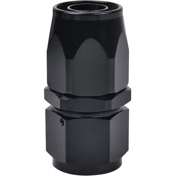 Swivel Hose End Fitting, Black, 12AN, Straight, for Braided Fuel Line Aluminum