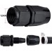 12AN Fitting,12AN Straight Swivel Hose End Fitting for Braided Fuel Line Aluminum Black